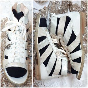 Mam'zelle White Silver Gladiator Sandal Size 37